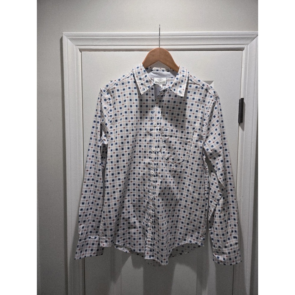 Disney Shirt Men S Mickey Mouse Cruise Line White Geometric Button Down Stretch